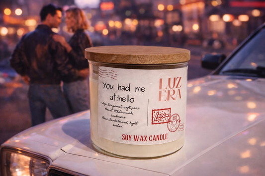 Valentines Candle “ You had me at hello”