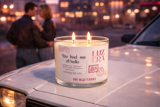Valentines Candle “ You had me at hello”