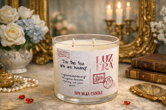 Valentine Candle “I am the tea you are having”
